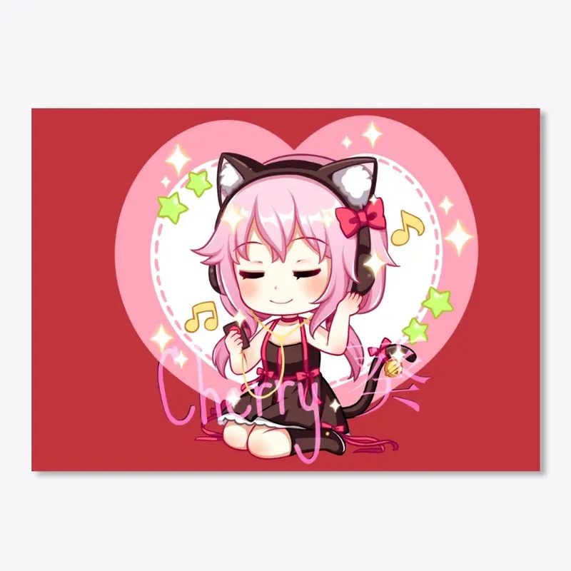 Cherry Neko Sticker